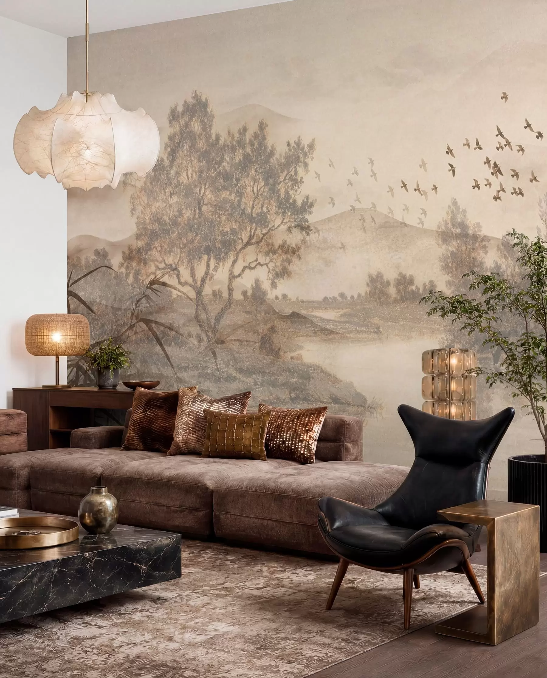 wall murals Ptice nad rijekom w08920