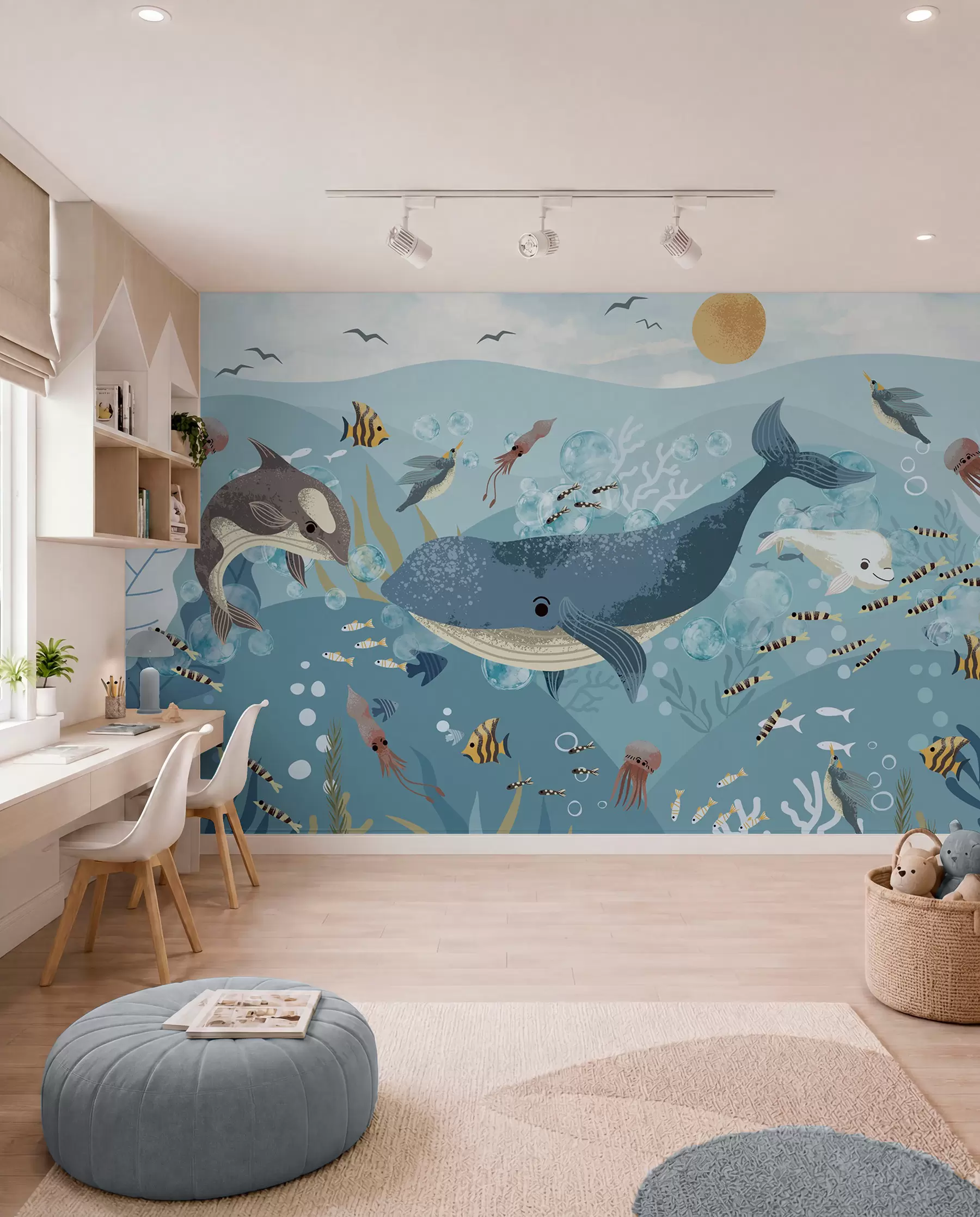 wall murals Plavi kit ispod talasa w08921