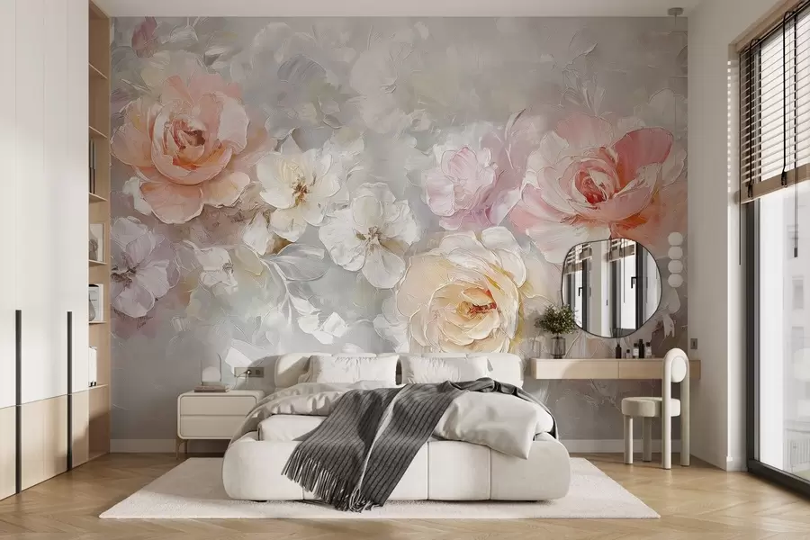 wall murals Нежне руже обојене уљем w08928