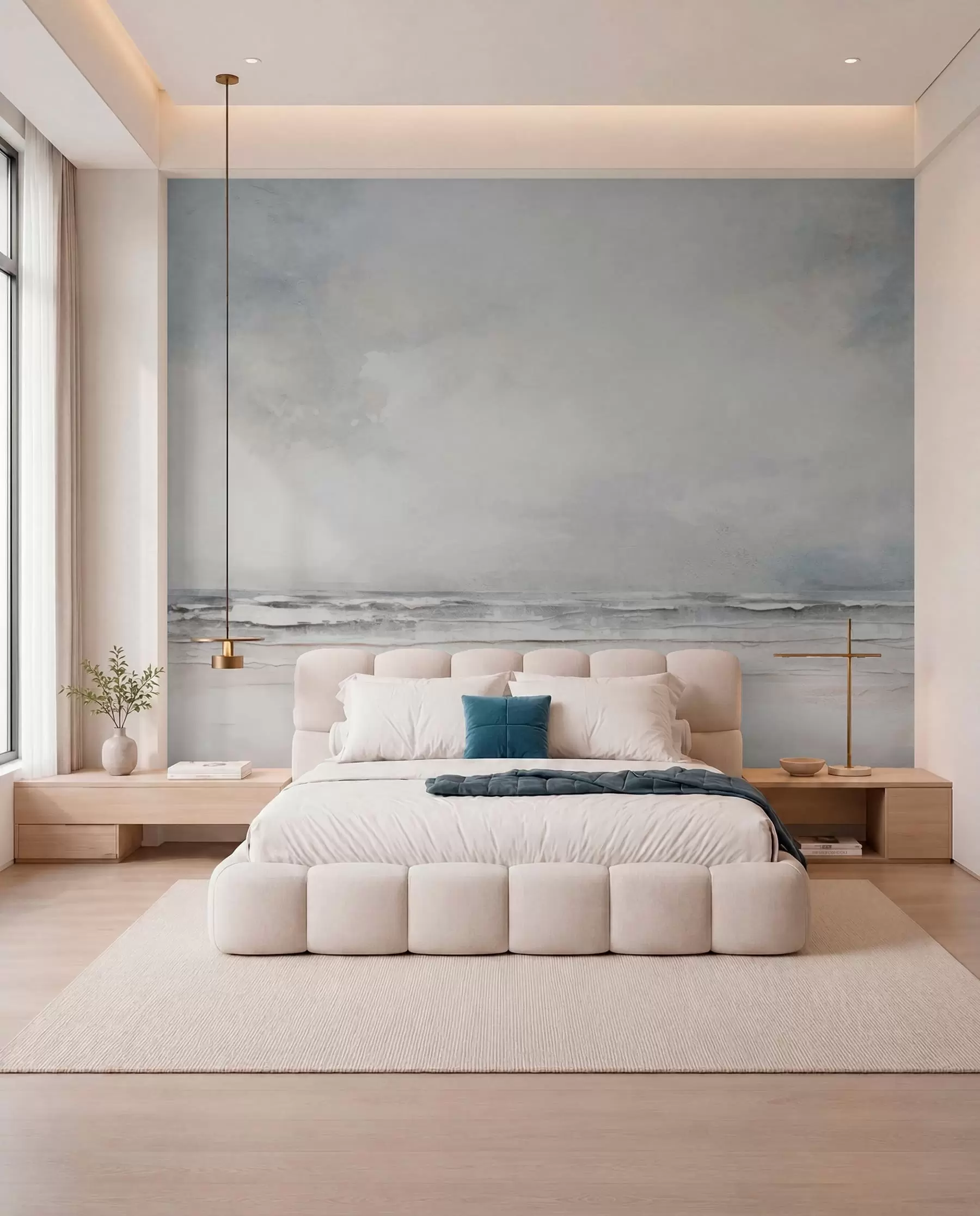 wall murals Srebrni morski horizont w03441