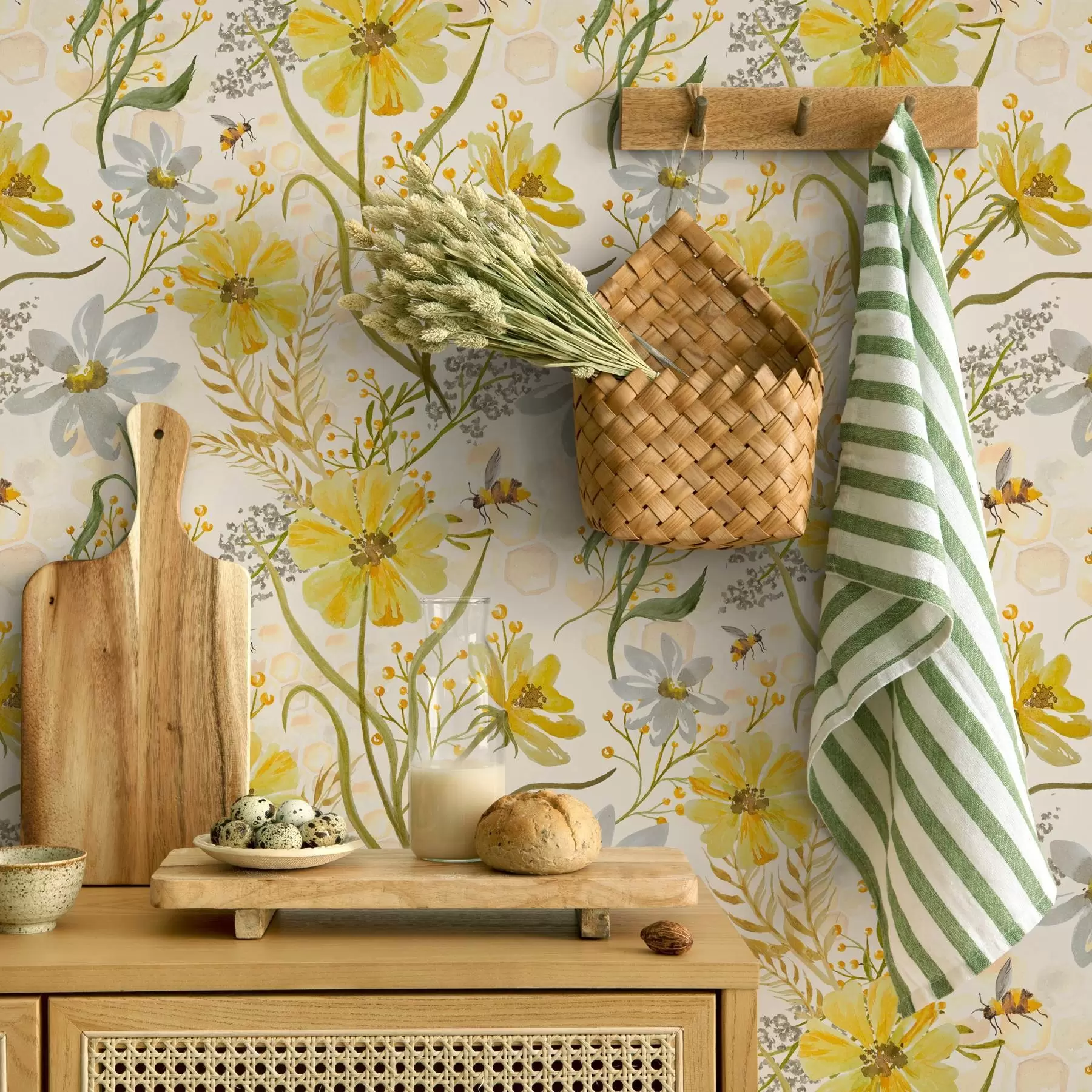 wall murals Светла цветна композиција жуте боје a00045
