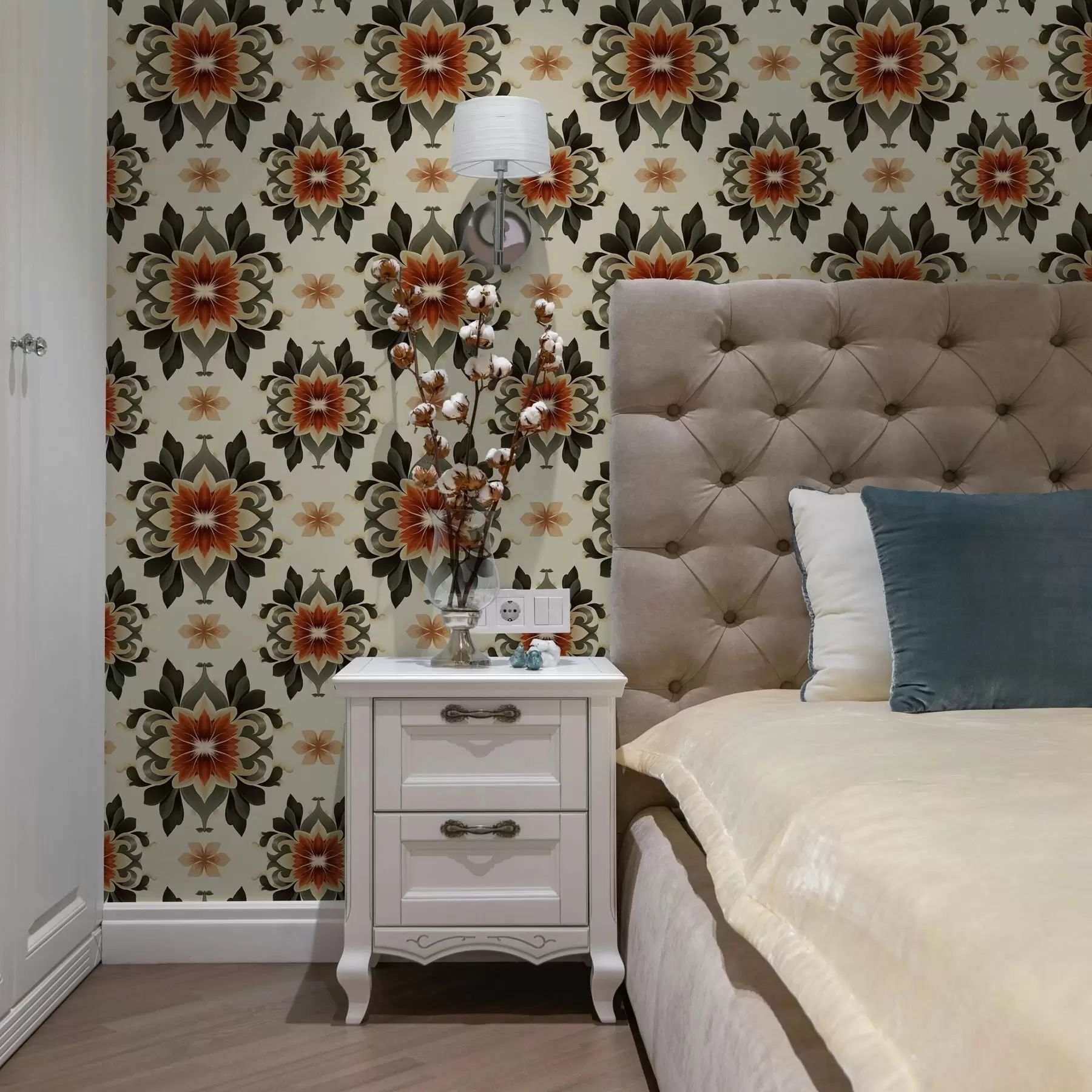 wall murals Апстрактни светли цветни узорак на светлој позадини a00069v3