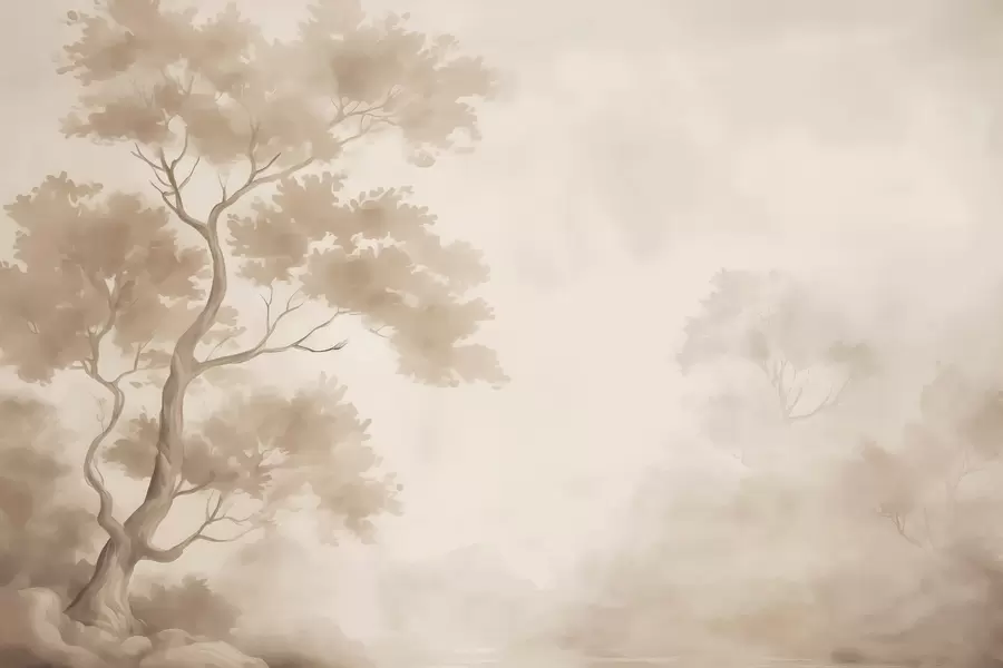 wall murals Имитација дрвета замагљене акварела w03471