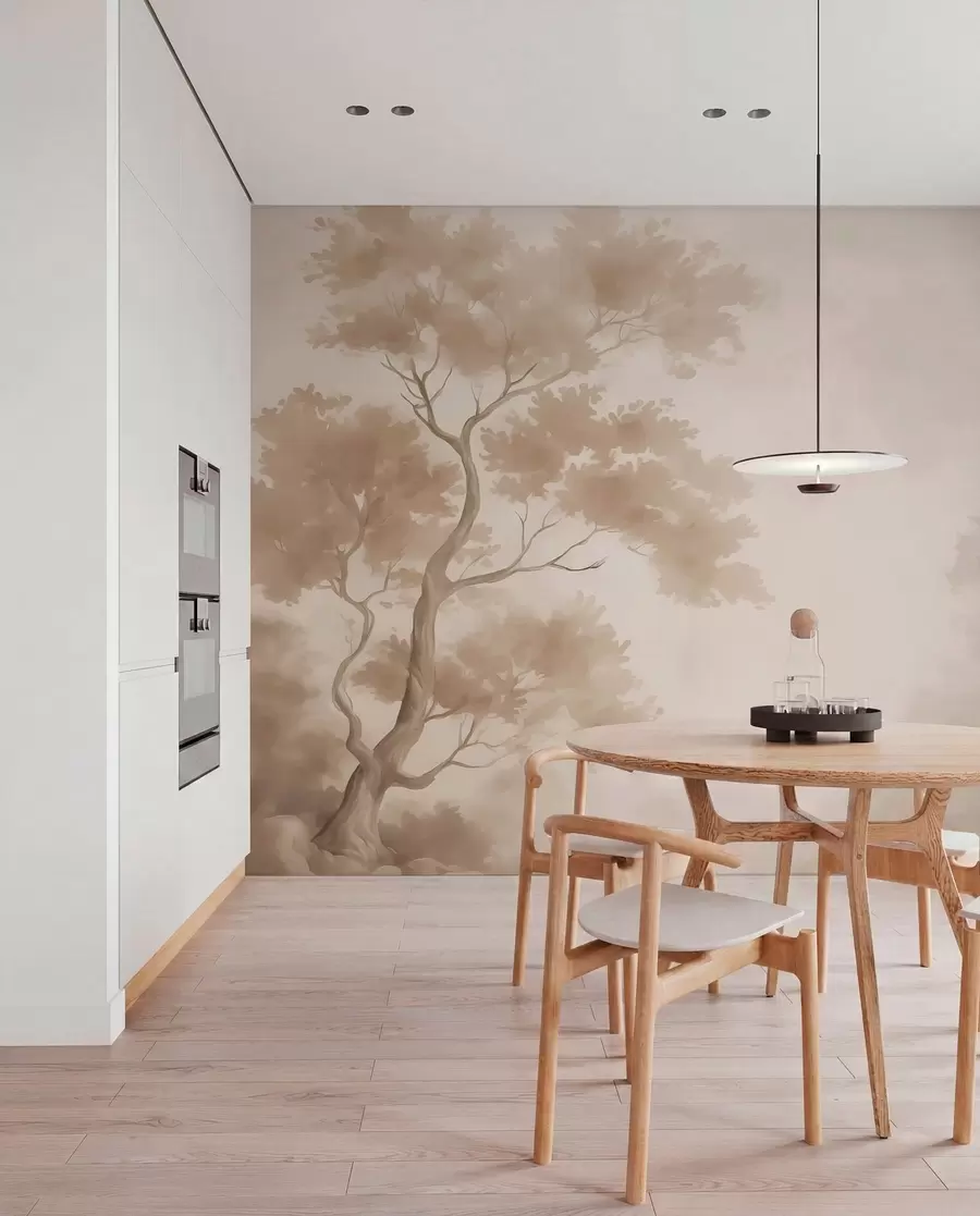 wall murals Имитација дрвета замагљене акварела w03471