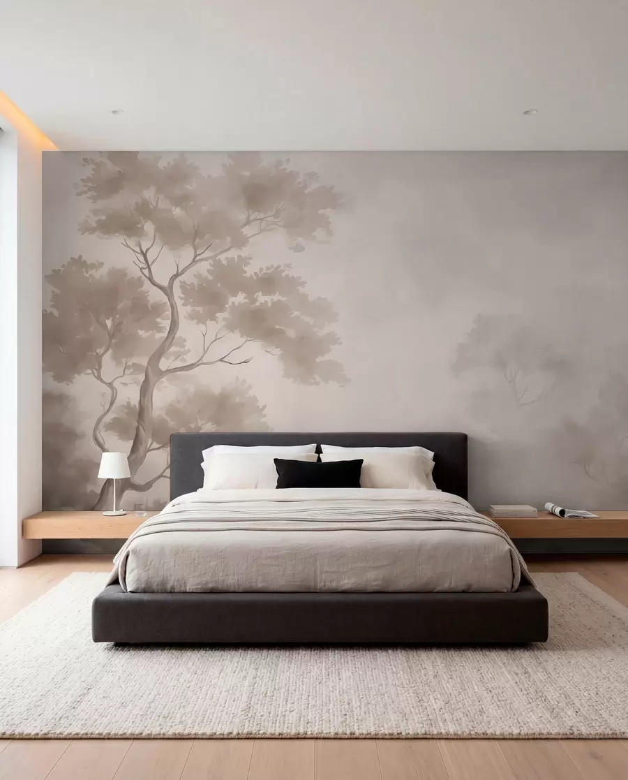 wall murals Дрво имитација акварела замућено  w03471v1