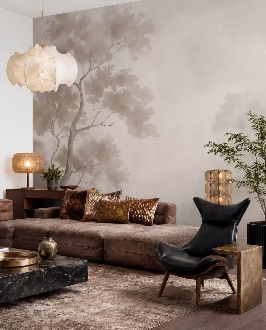 wall murals Дрво имитација акварела замућено  w03471v1