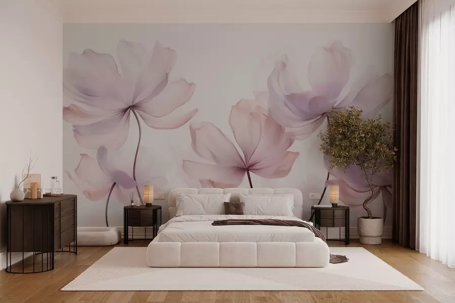 wall murals Цвеће у нежним ружичастим тоновима w03521