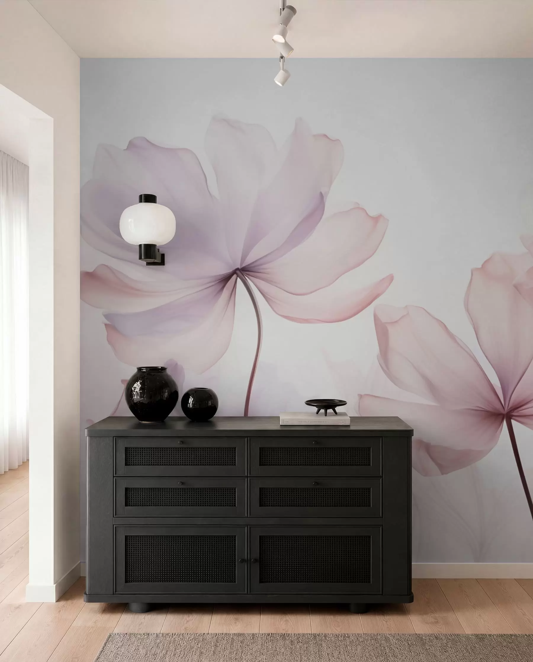 wall murals Цвеће у нежним ружичастим тоновима w03521