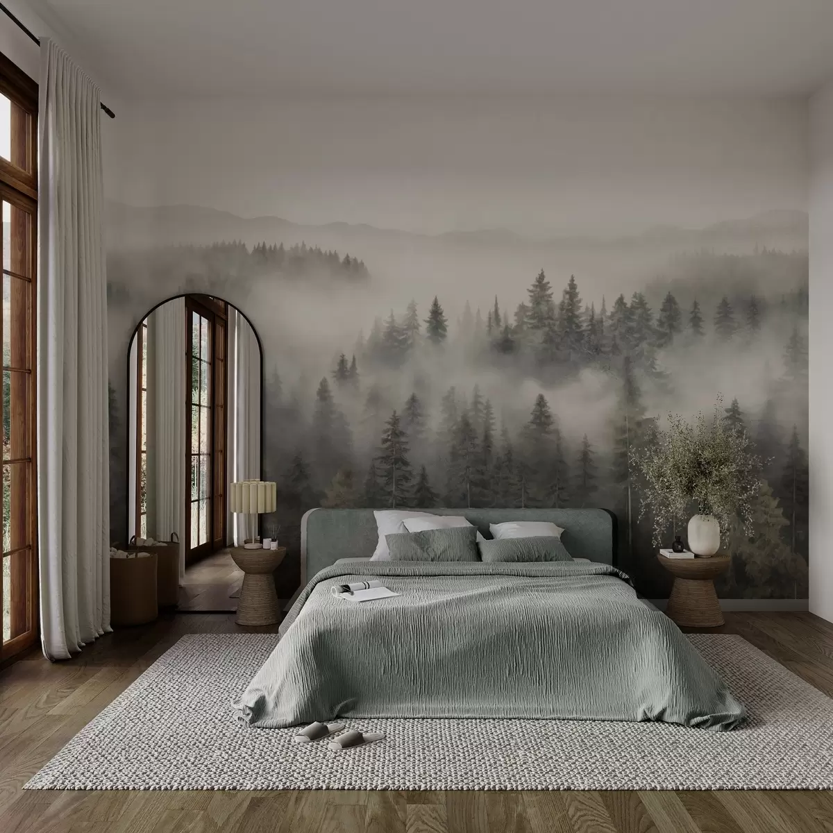 wall murals Магловита четинарска шума w03524