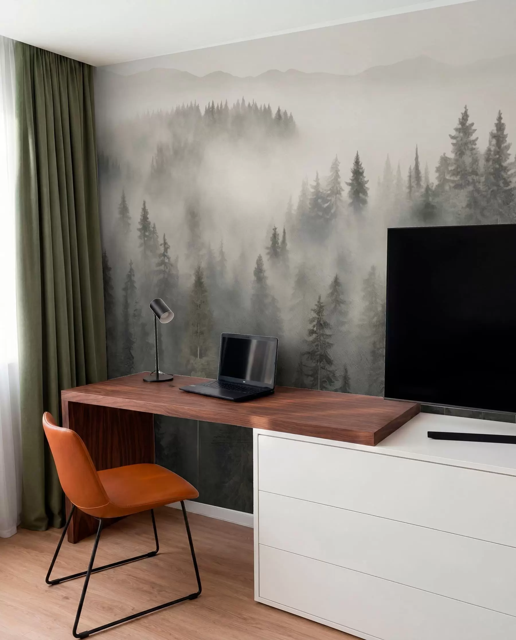 wall murals Daleki četinari w03524