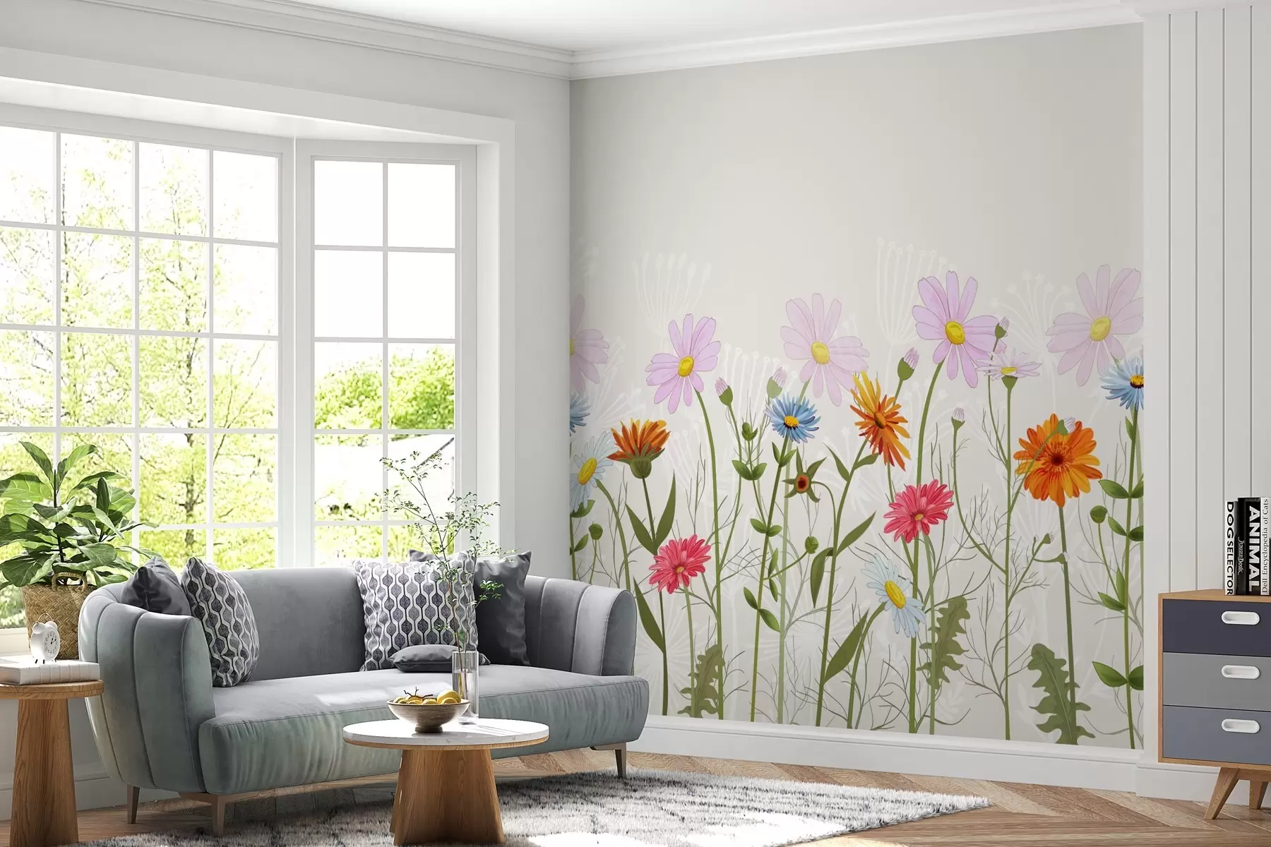 wall murals Светло дивље цвеће w03484