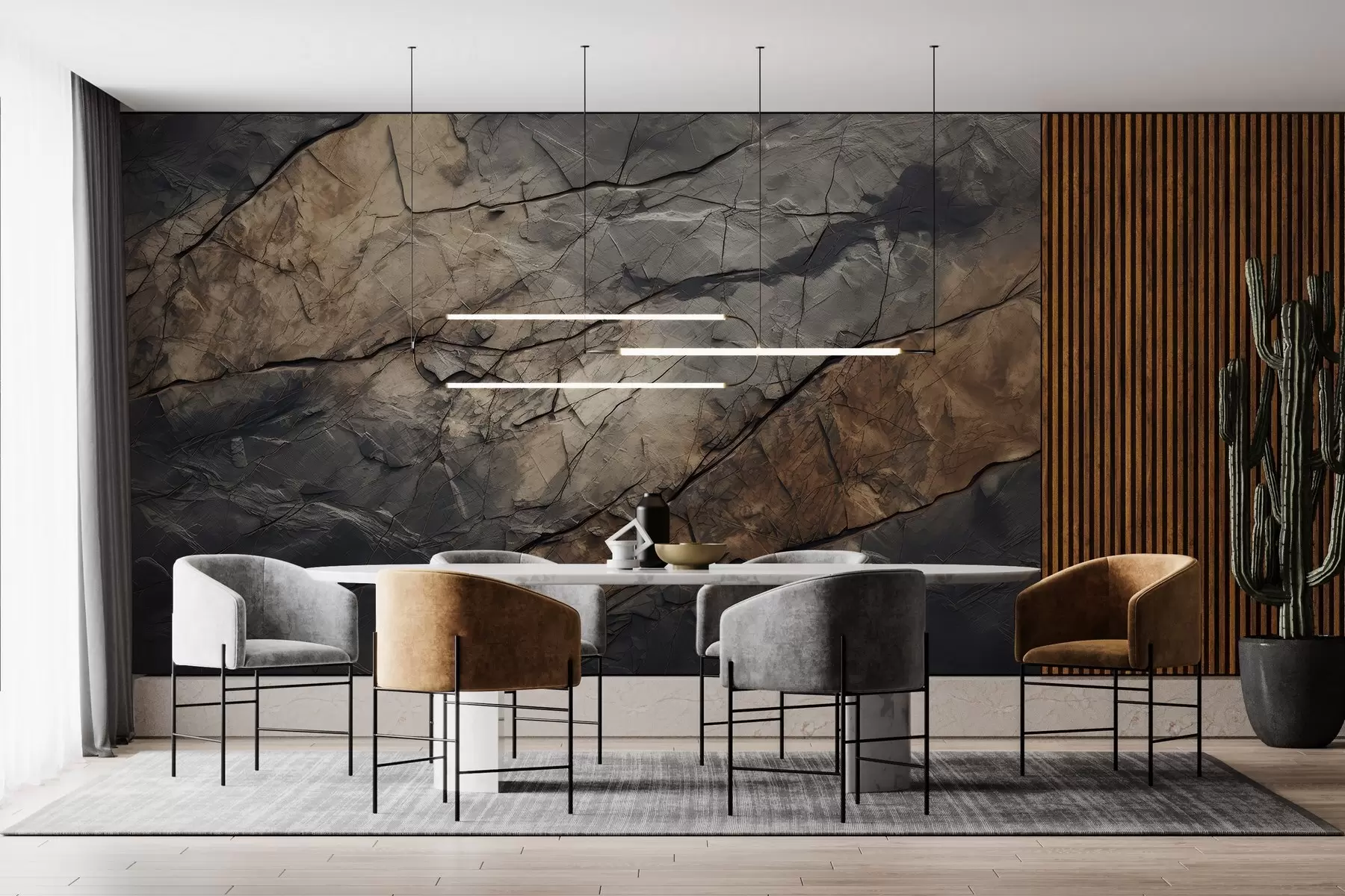 wall murals Осликан зид у акварелу w03561