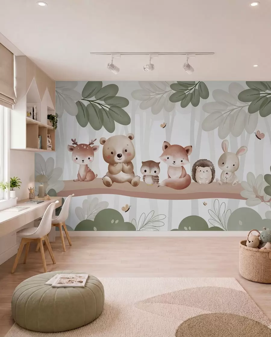 wall murals Šumske životinje u nizu w03411