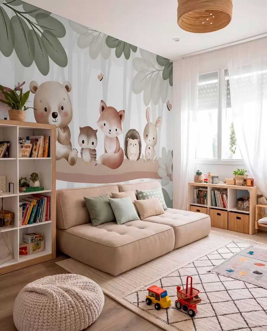 wall murals Šumske životinje u nizu w03411