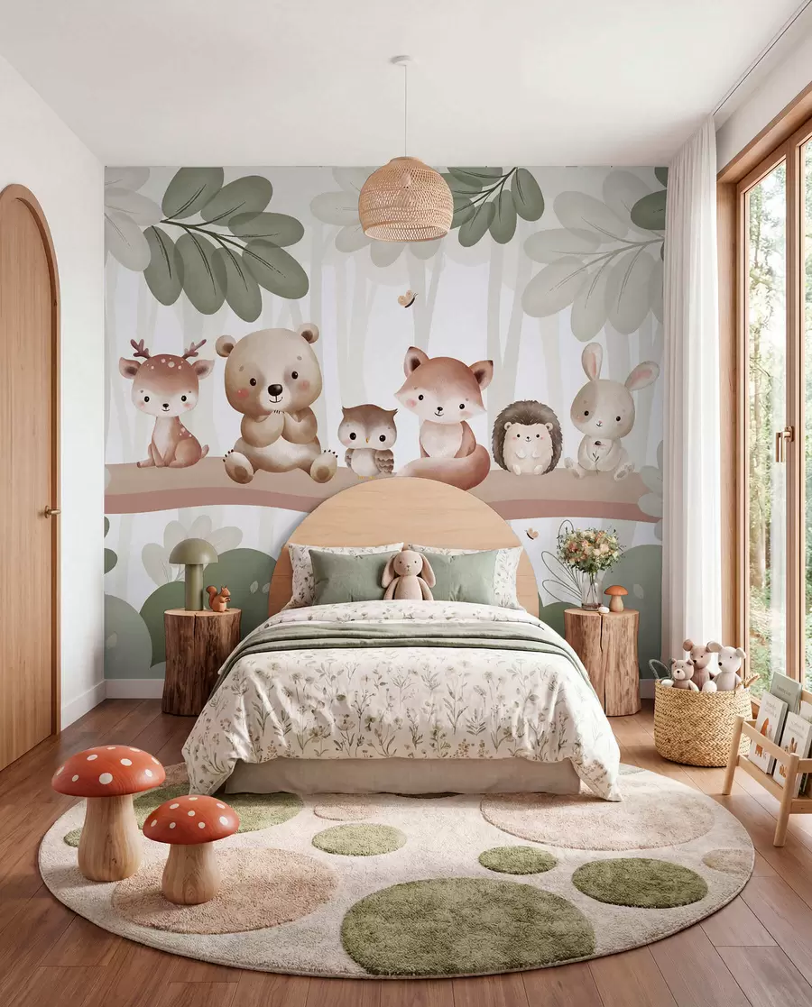 wall murals Šumske životinje u nizu w03411