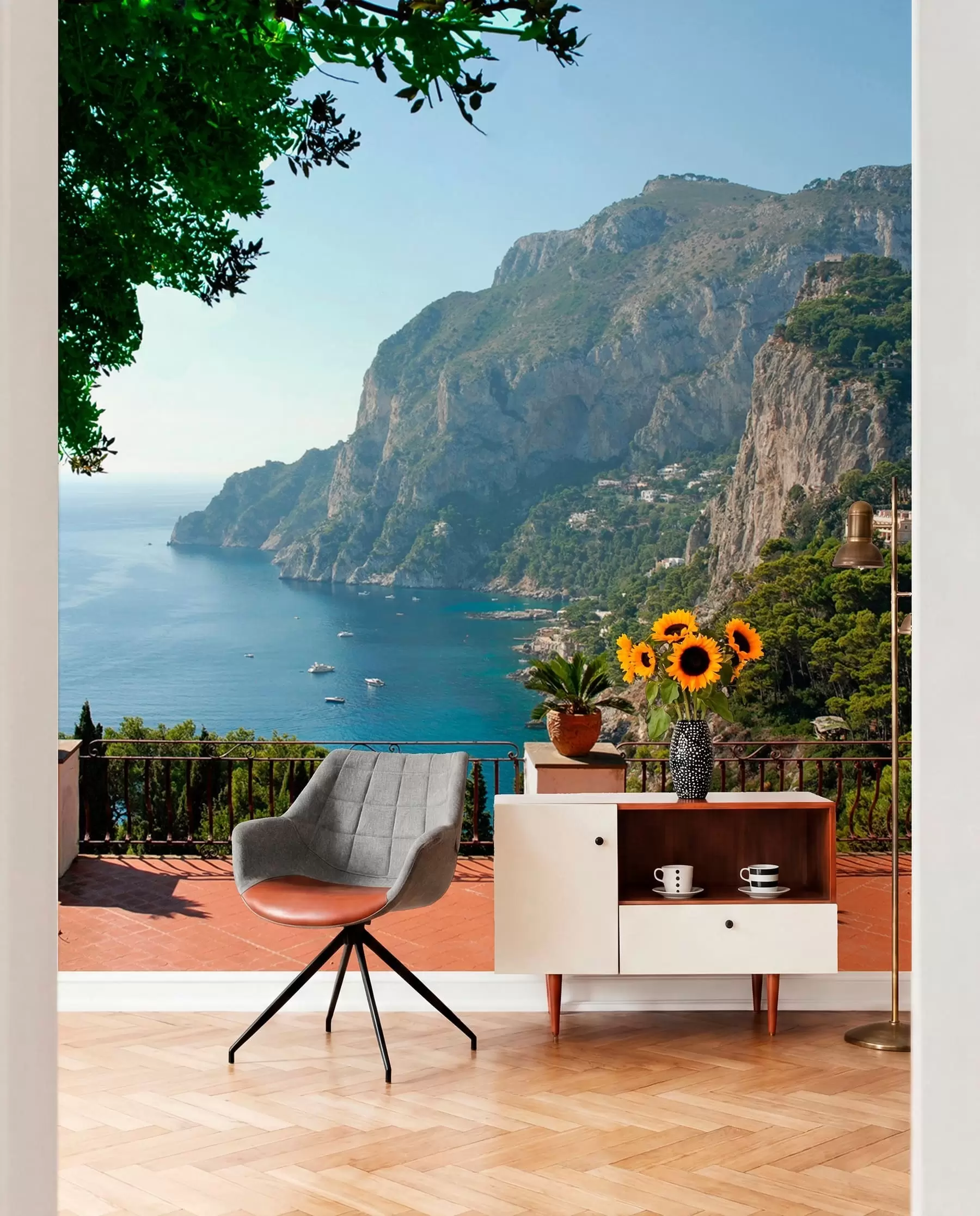 wall murals Terasa iznad plavog mora u53438