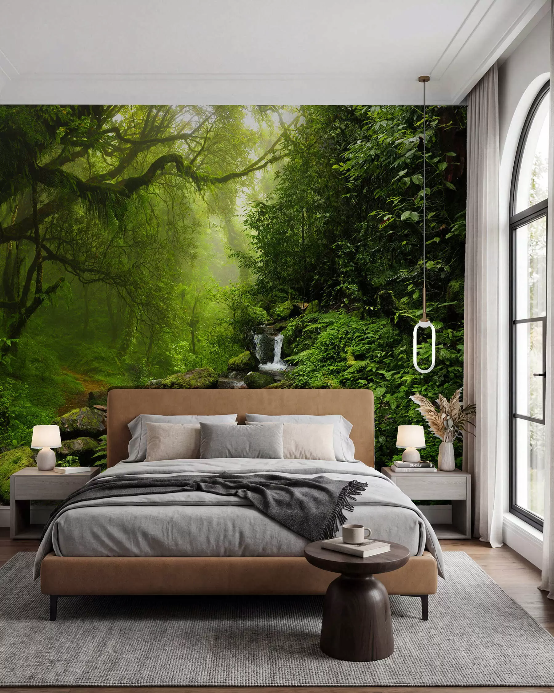 wall murals Skriveni šumski vodopad u53758