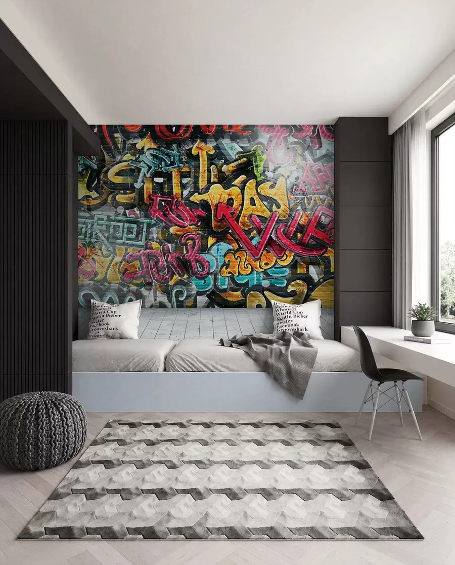 wall murals Grafiti u punoj boji u56045