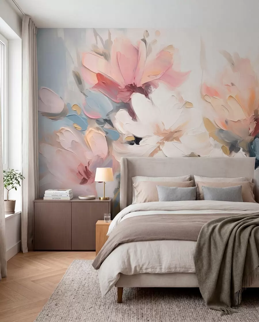 wall murals Naslikani cvijet w03575