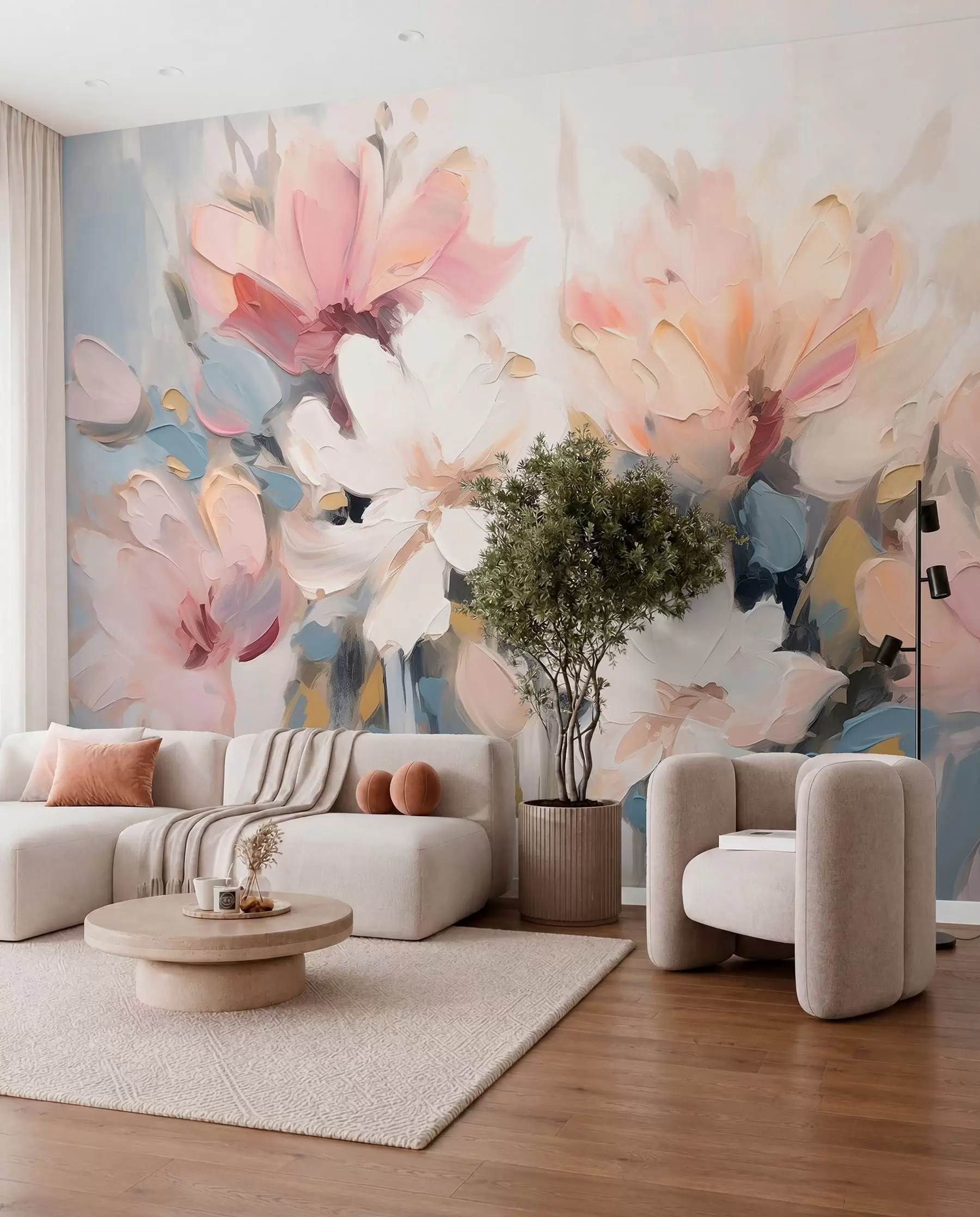 wall murals Naslikani cvijet w03575