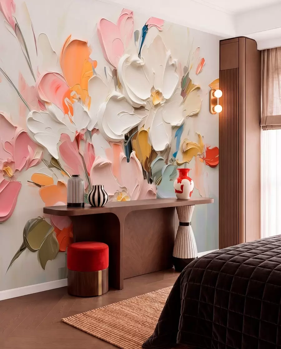 wall murals Latice gustim potezima četke w03582