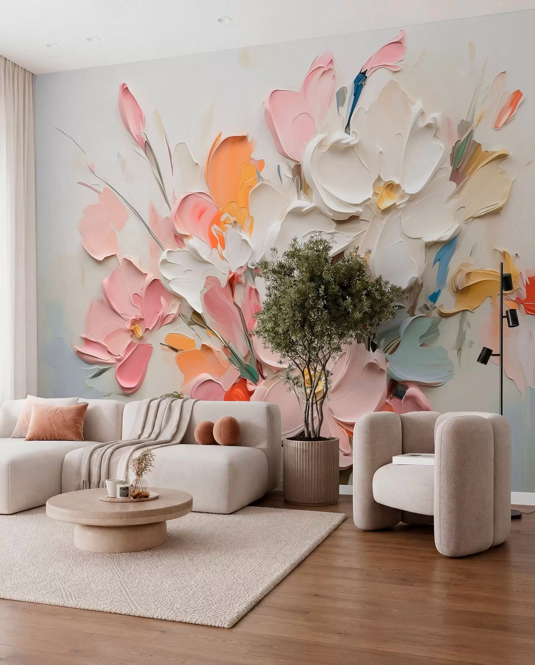 wall murals Latice gustim potezima četke w03582