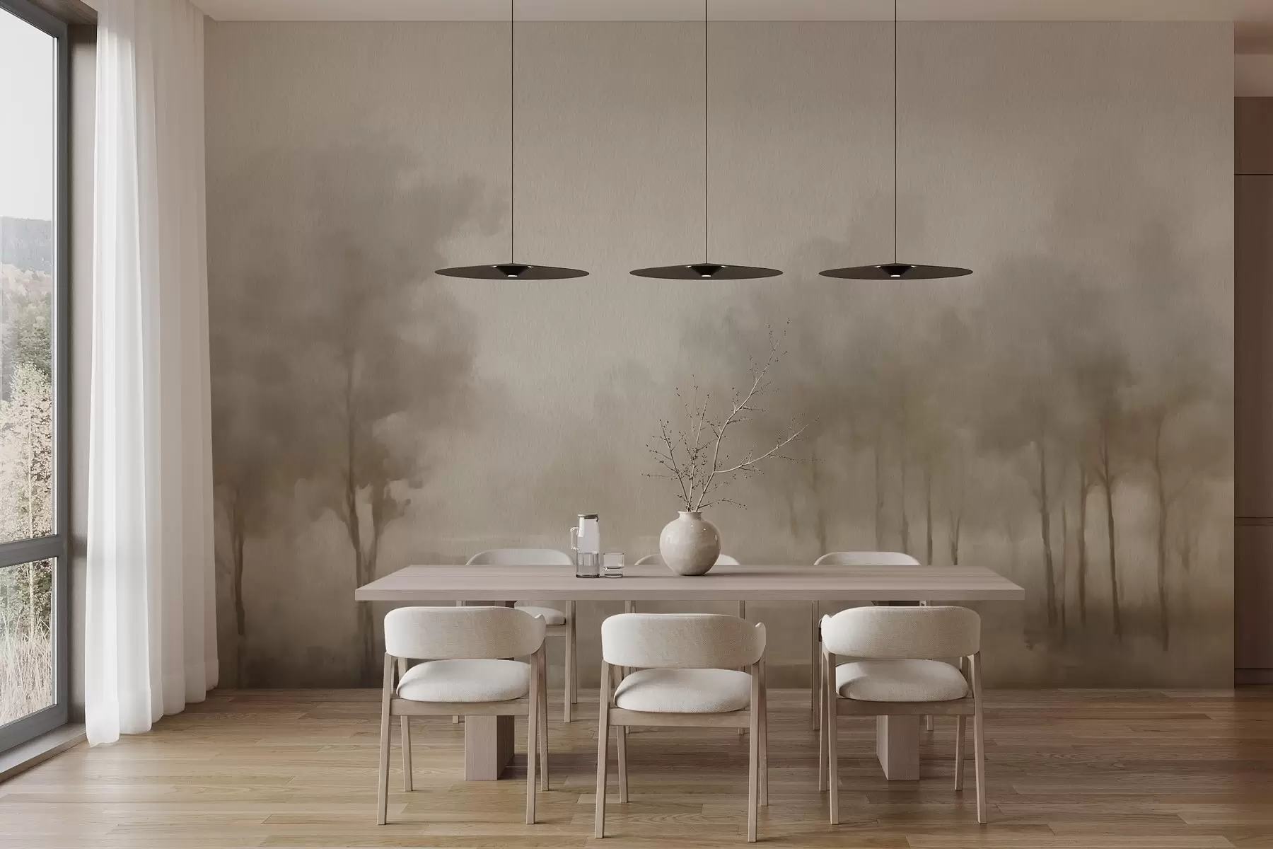 wall murals Апстрактна шума са ефектом сепије w03596