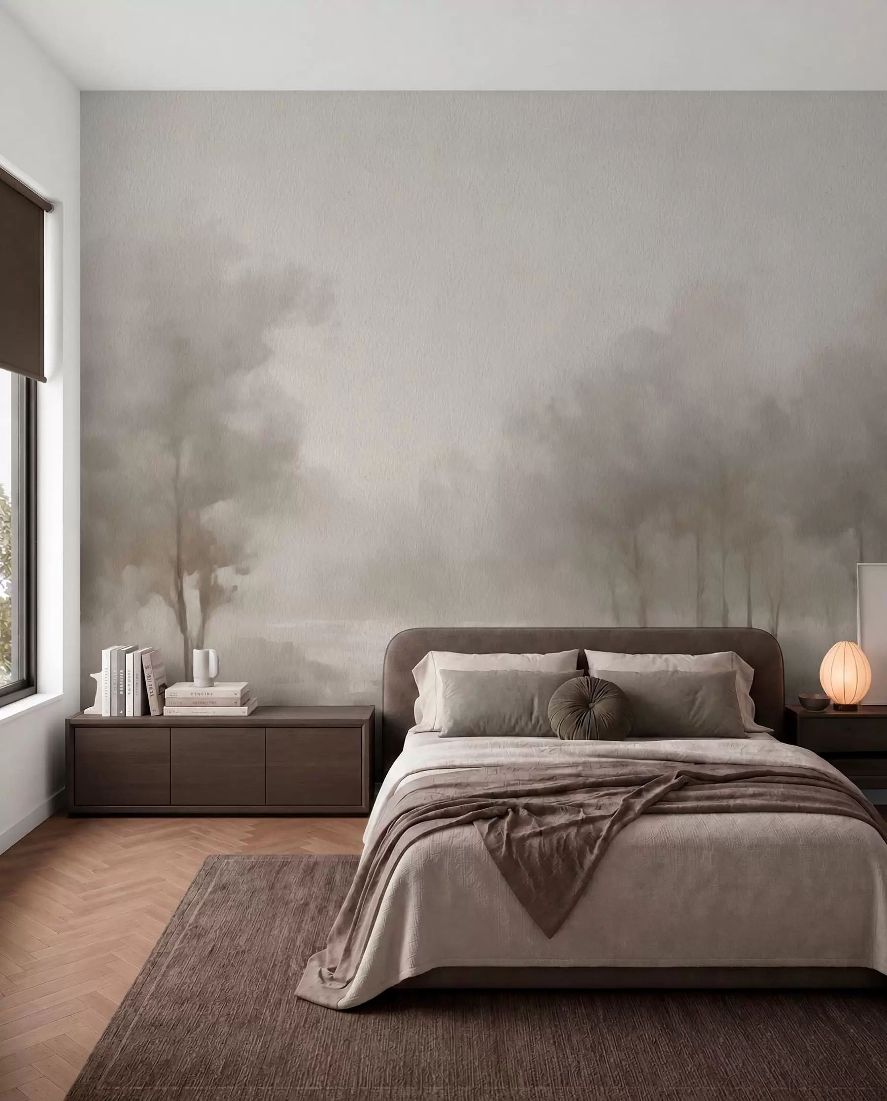 wall murals Šuma u bisernoj magli w03596v1