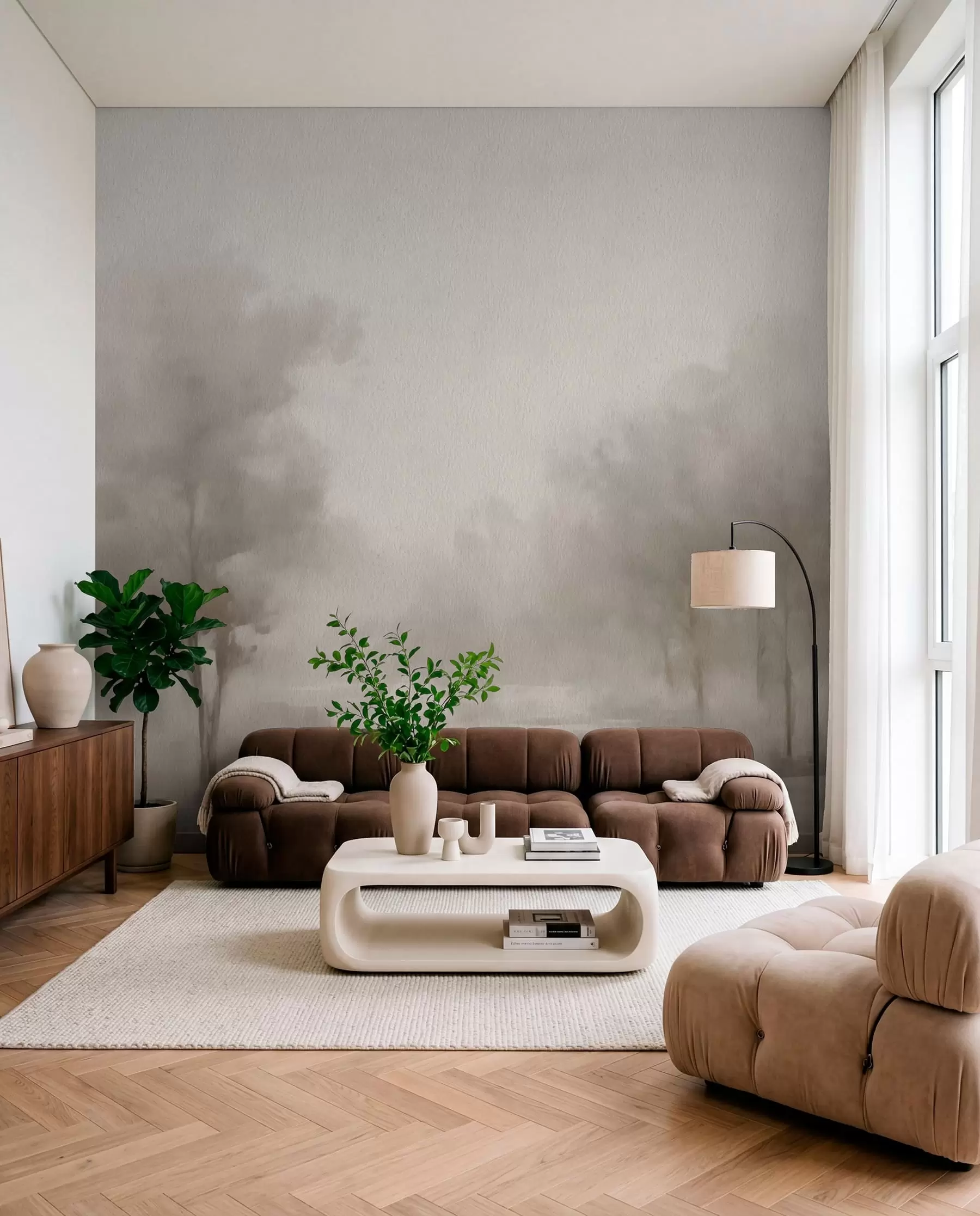 wall murals Šuma u bisernoj magli w03596v1