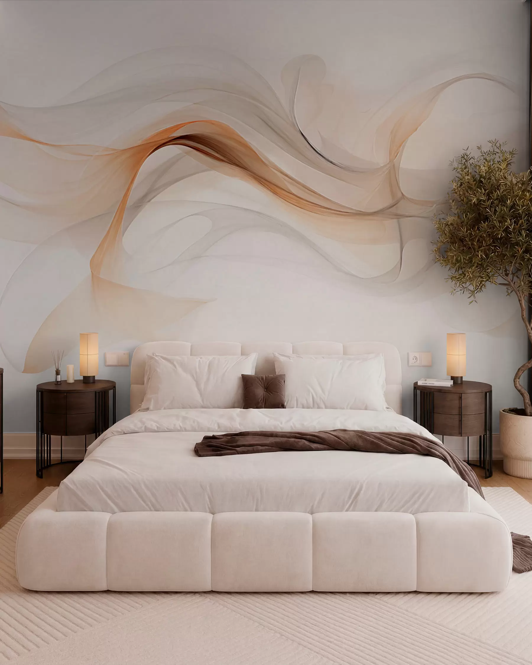 wall murals Fini karamelni talasi w03609