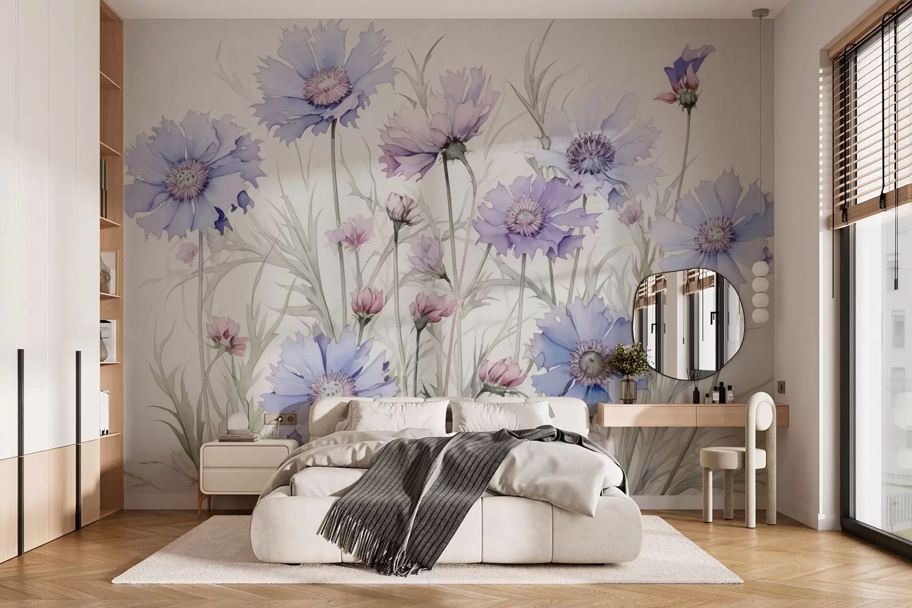 wall murals Цорнфловерс имитација акварела w03622