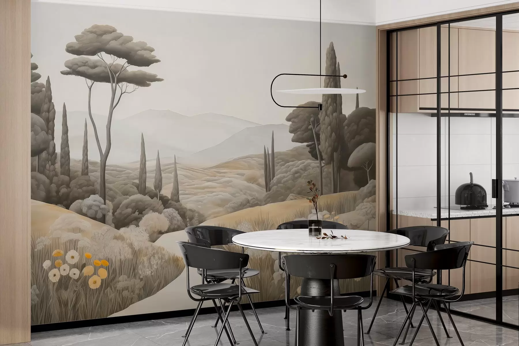 wall murals Акварел пејзаж w03659v1