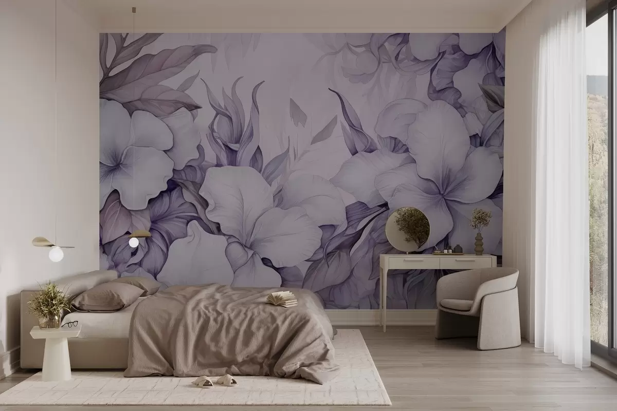wall murals Акварел тропско цвеће w03661v2