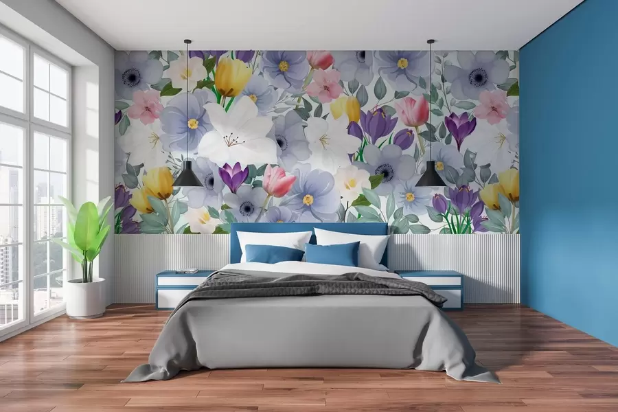 wall murals цветни зид w03615