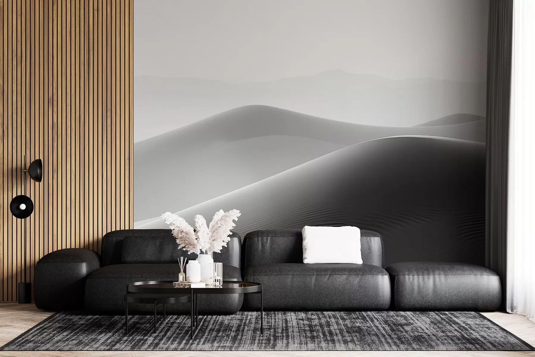 wall murals Планине у црно-белим тоновима w08987