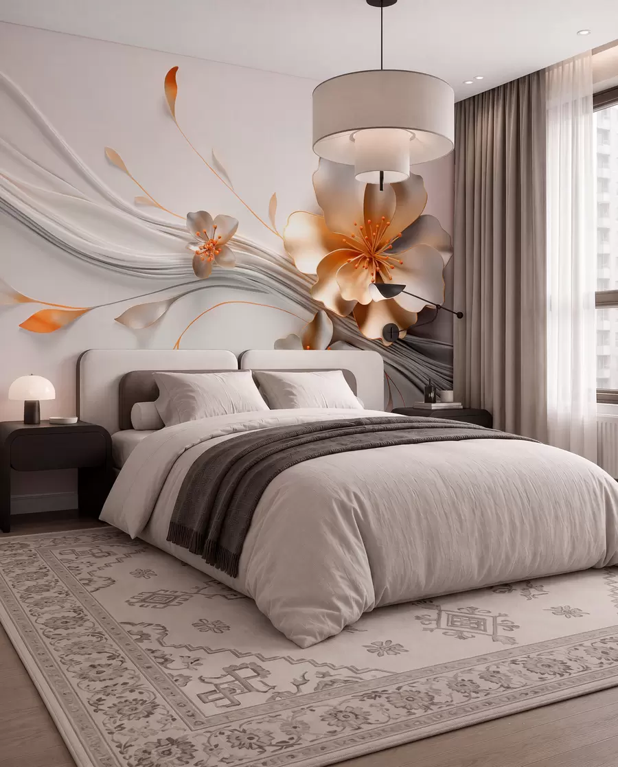 wall murals Latice u boji kajsije w09004