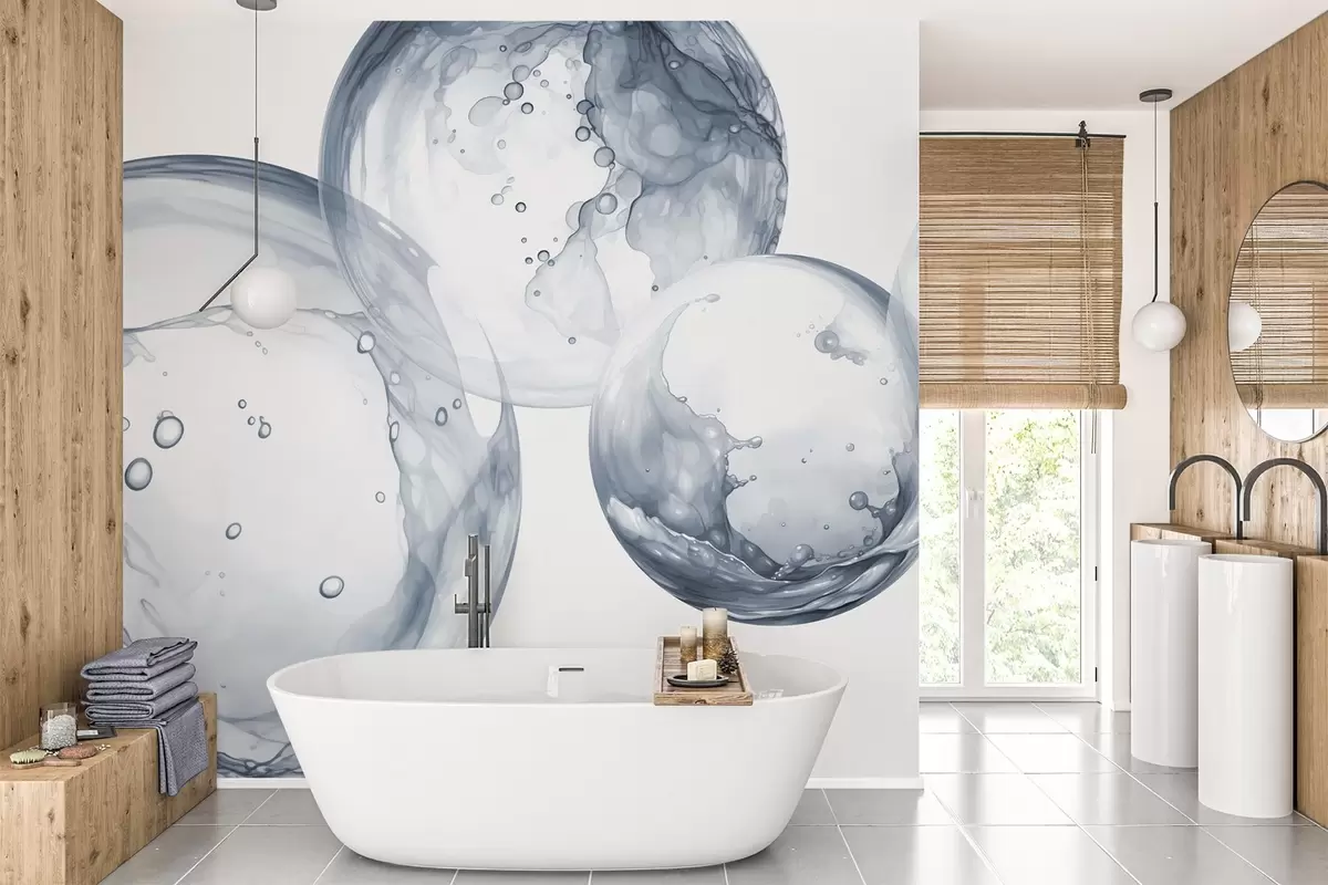 wall murals Мехурићи имитација акварела w03736v2