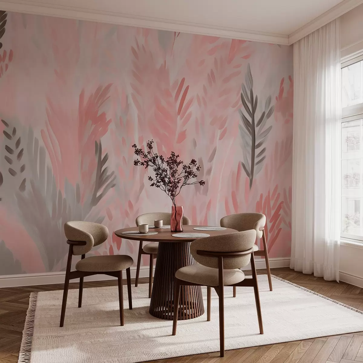 wall murals Вегетацијске нијансе розе w03738v1