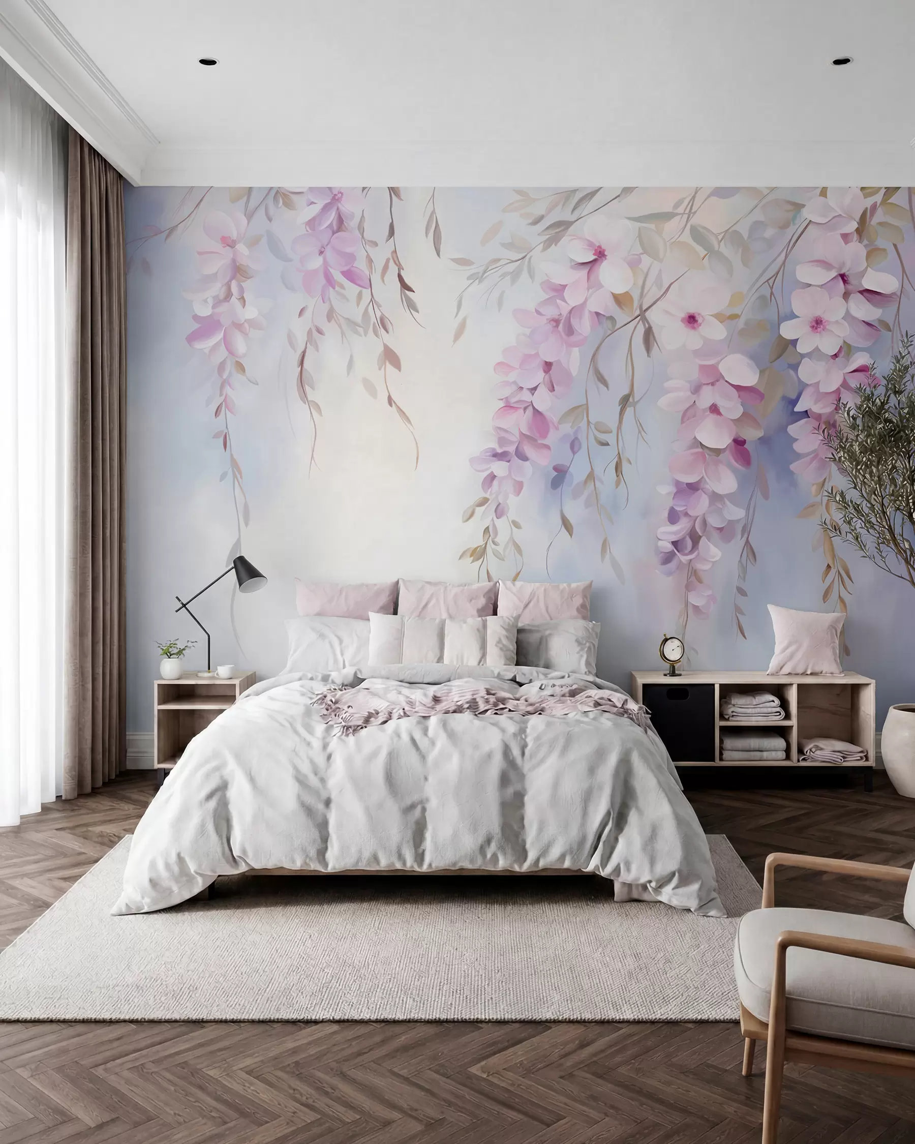 wall murals Glicinija u pastelnim tonovima w09010