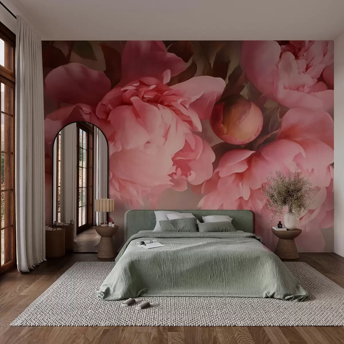 wall murals Пинк пеониес w03730