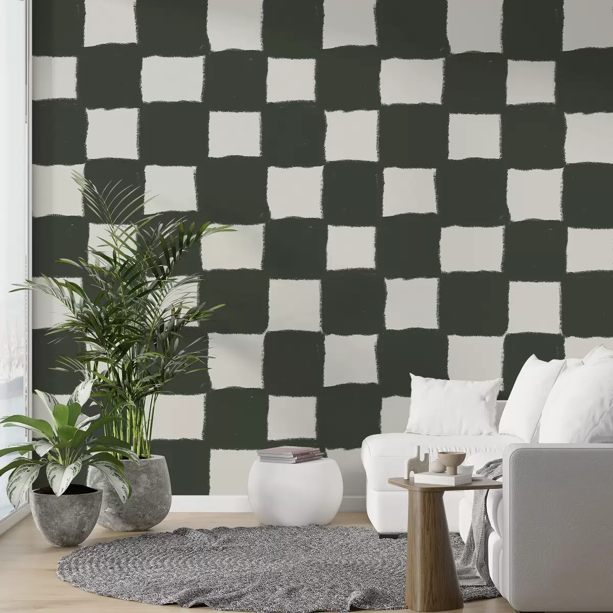 wall murals Квадрати, мрежа, геометријски узорак w03789v1