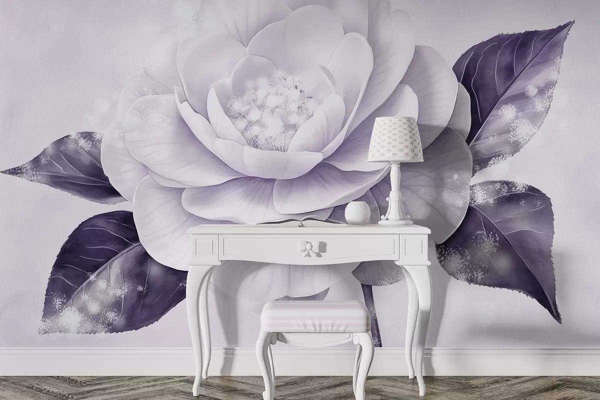 wall murals Предиван цвет божура у љубичастим бојама w03757v2