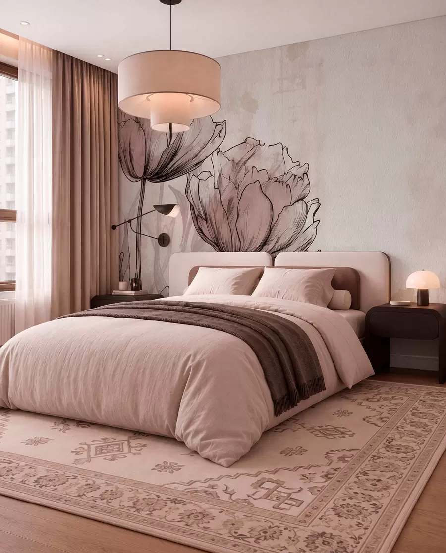 wall murals Пастелни тулипани са лаганим винтаге ефектом w03796