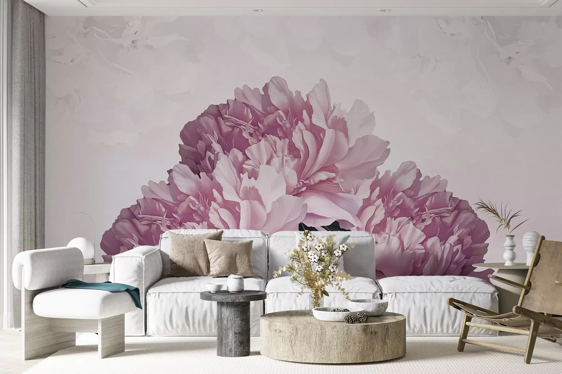 wall murals Велики ружичасти цветови w03545v1