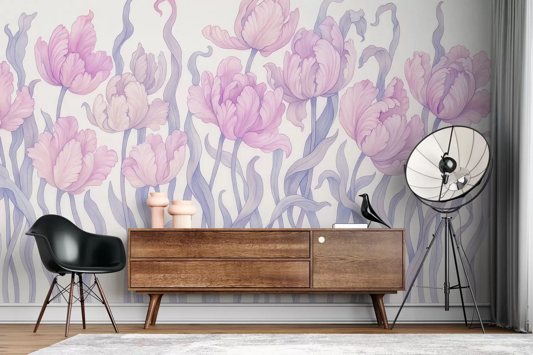 wall murals Нежни и елегантни тулипани w03817v1