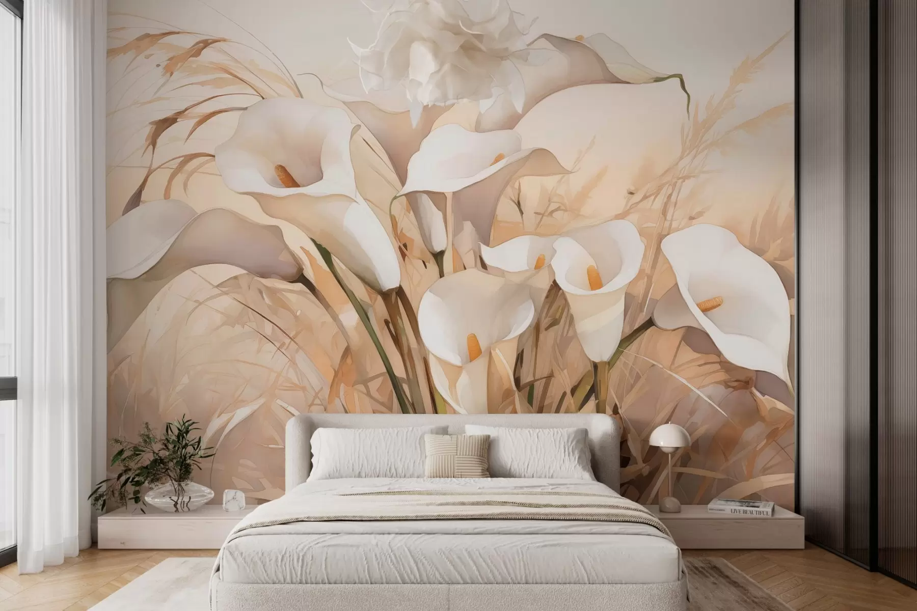 wall murals Кала у сувој трави w03843