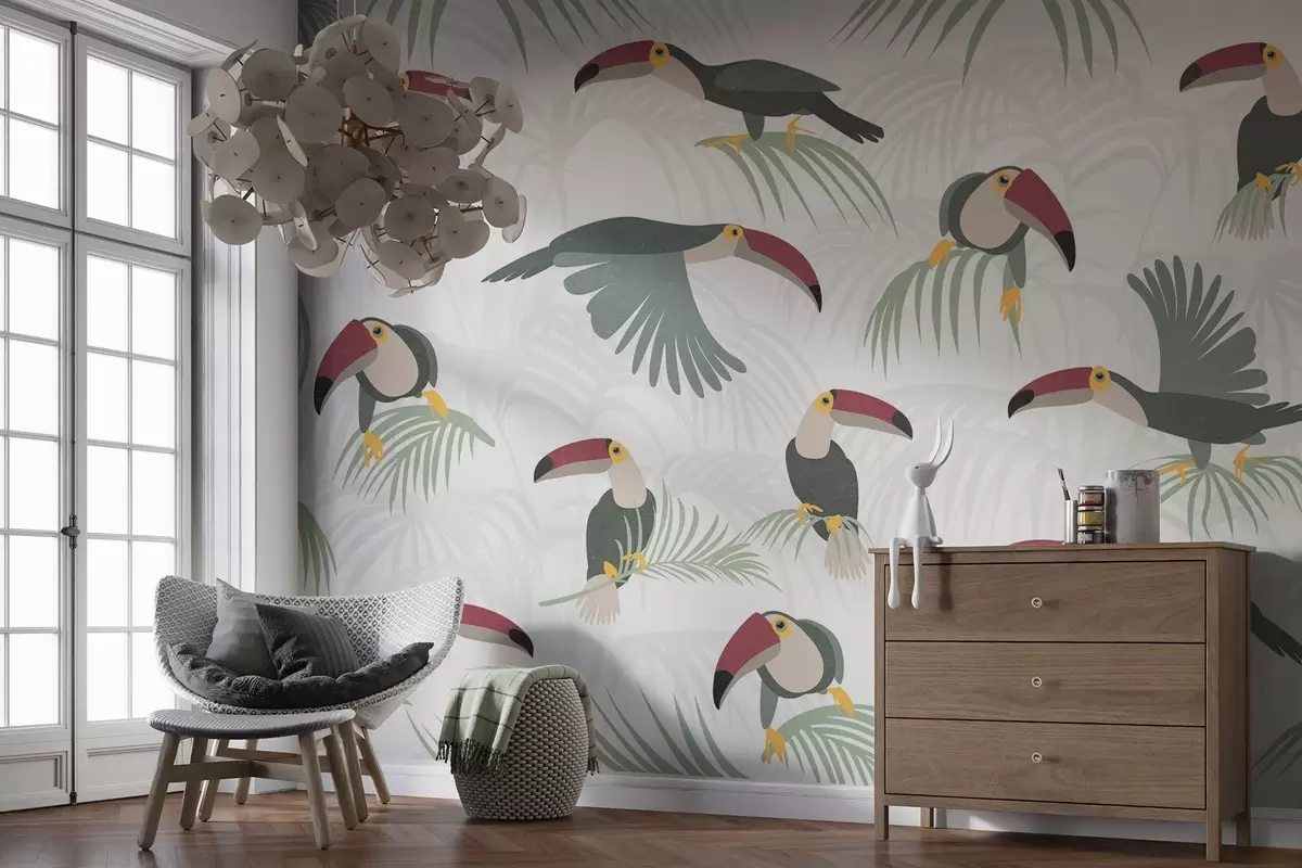 wall murals Тропски тукан w03854v2