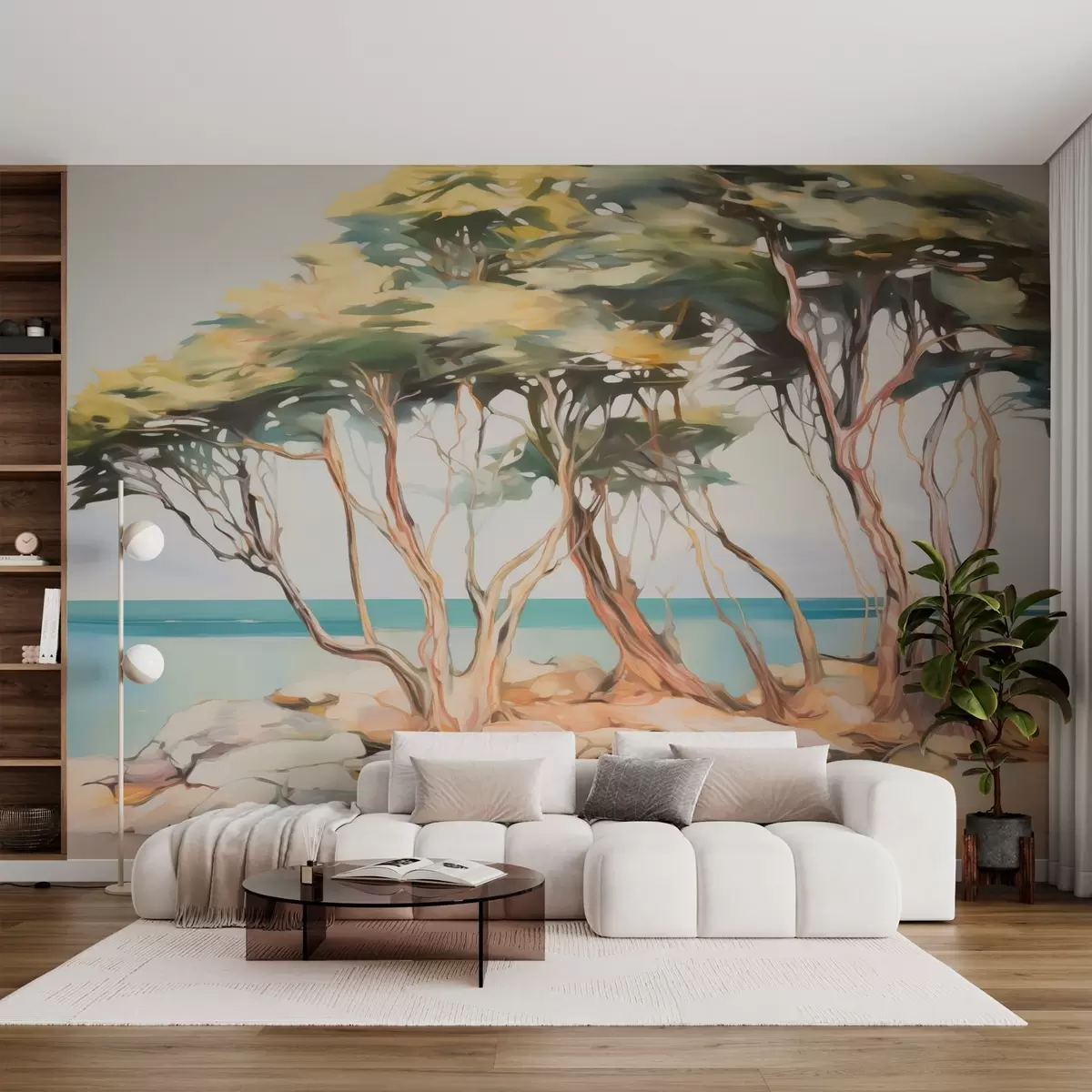 wall murals Дрвеће поред мора w03855