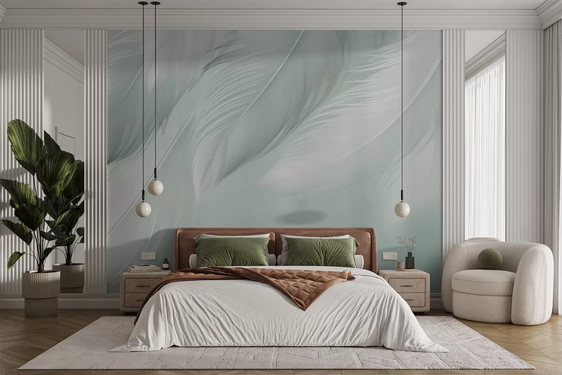 wall murals Бело перје w03833