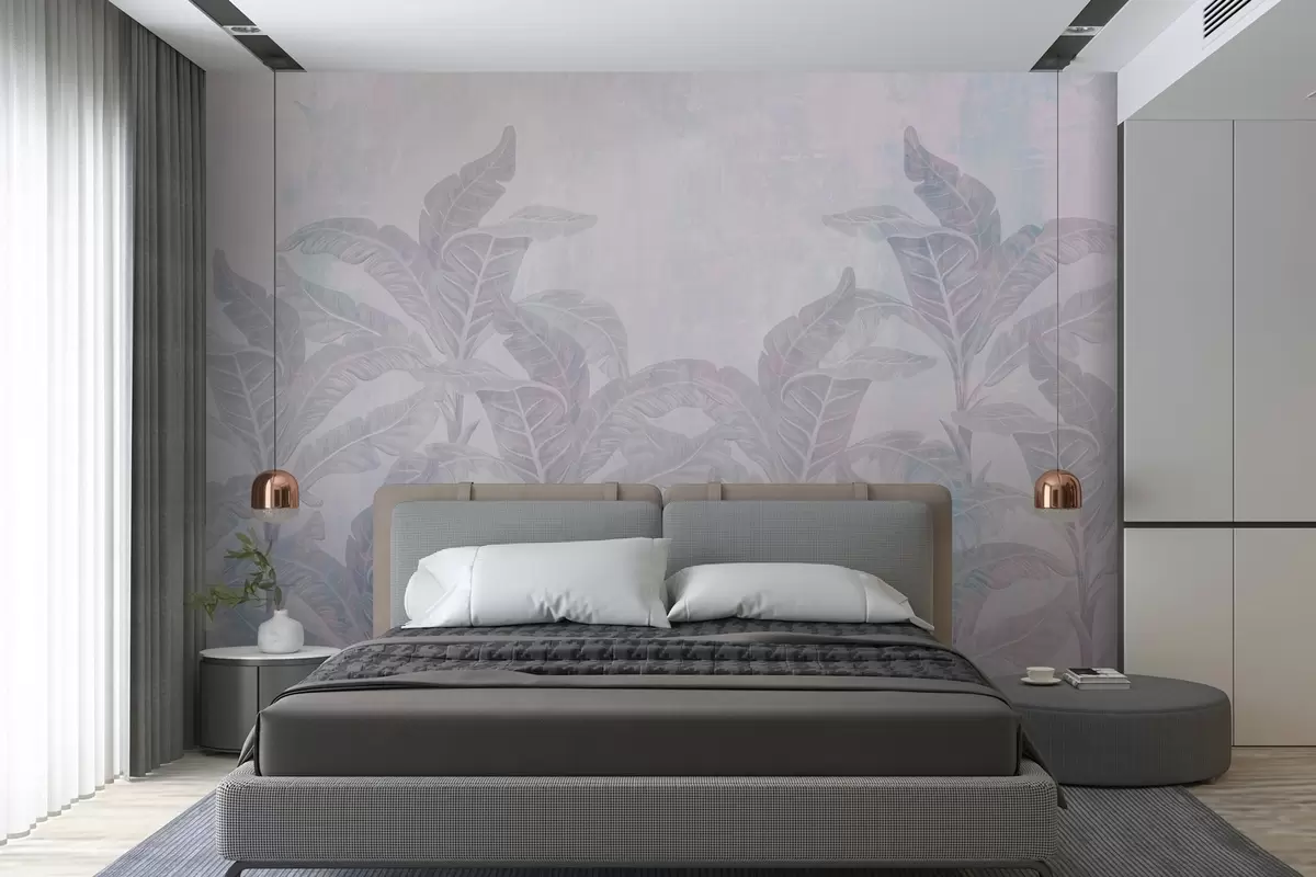 wall murals палме у ретро стилу са текстуром w03768